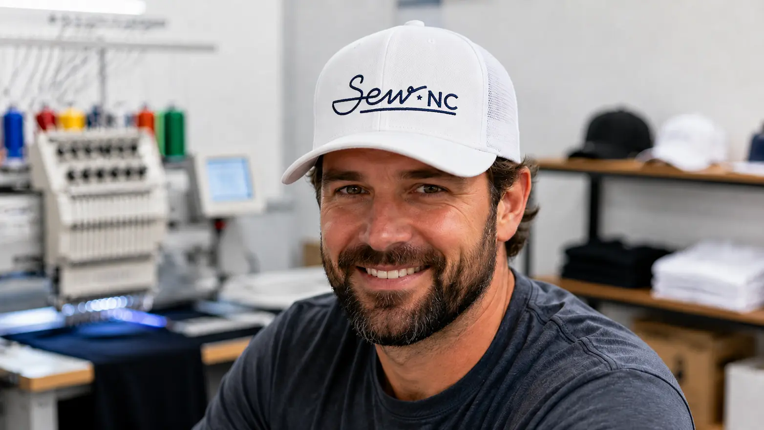 Thumbnail-for-Custom Trucker Hats for Business Branding-By-Sew NC