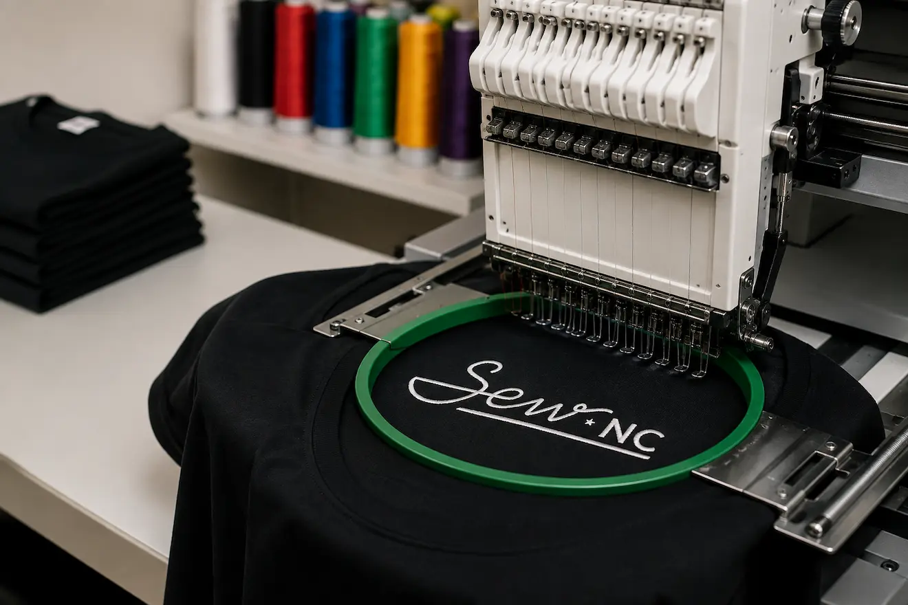 Custom T Shirt Embroidery Near Me What to Know Before You Order-By-Sew NC